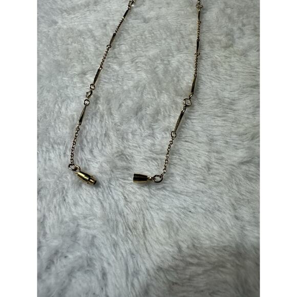 Vtg 80s SIMULATED DIAMOND ACCENT NECKLACE BOX GOLDTONE CZ 20” Twist Closure - Picture 3 of 3